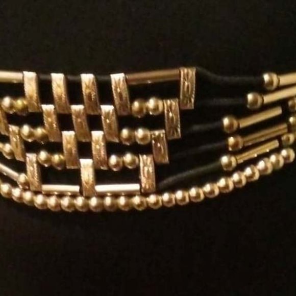 1970 silver tone and black rope belt. SHIPS FREE main image 4